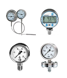 Pressure Gauges, Thermometers & Thermowells